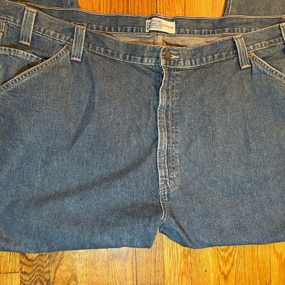 Signature Levi Strauss Carpenter Jeans Men’s 50x30 Blue Denim Utility Workwear - Picture 5 of 10